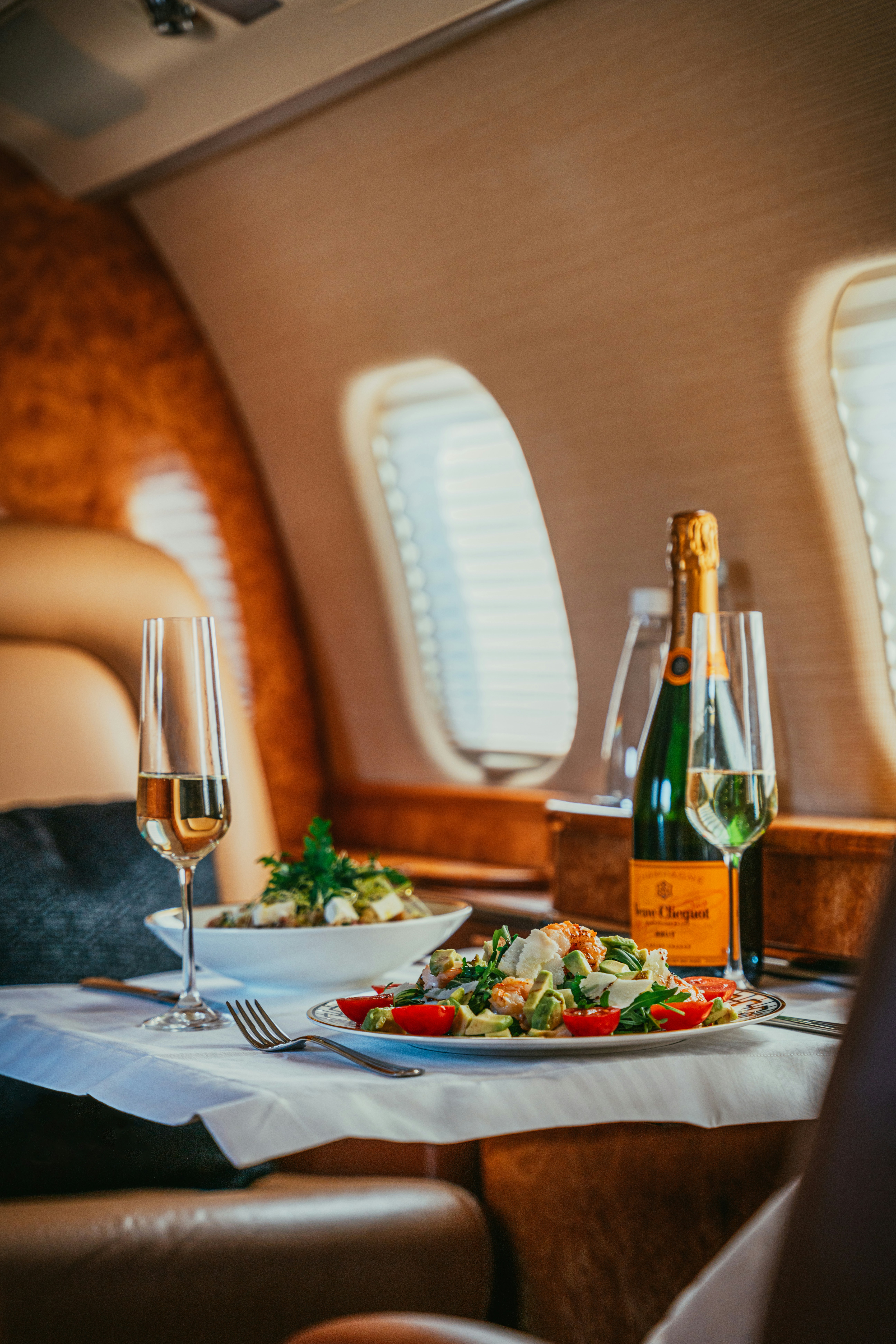 Catering served on board